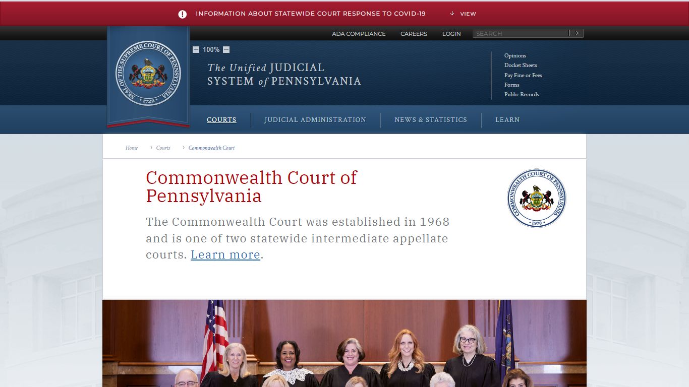 Commonwealth Court | Courts | Unified Judicial System of Pennsylvania